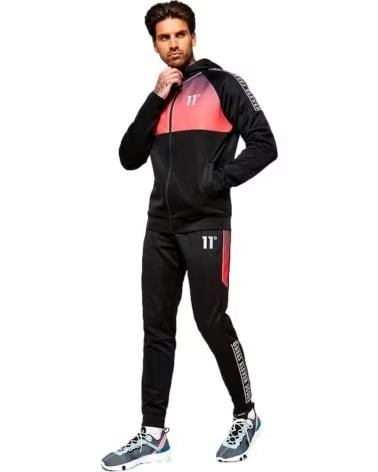 11 DEGREES 11 DEGREES CUT & SEW OMBRE TRAC ZIP HOODIE RED ROJO