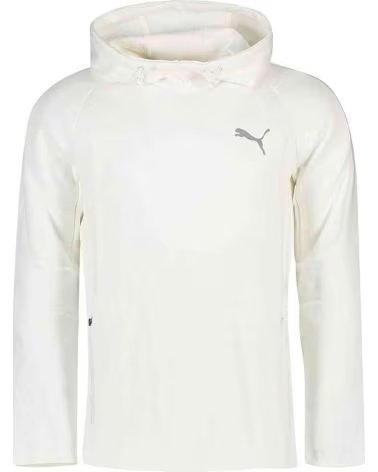 PUMA FELPA CON CAPPUCCIO PUMA EVOSTRIPE DA UOMO BLANCO