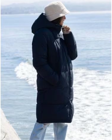 ROXY ROXY "TEST OF TIME" PARKA LUNGA DONNA NERO NEGRO