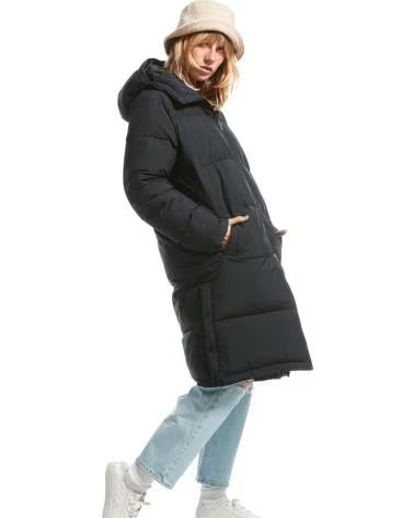 ROXY ROXY "TEST OF TIME" PARKA LUNGA DONNA NERO NEGRO