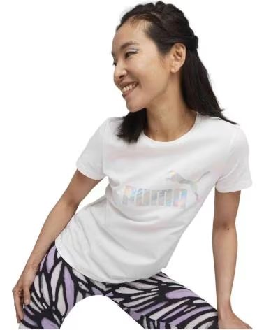 PUMA T-SHIRT PUMA ESS NOVA SHINE TEE FEMME BLANC BLANCO