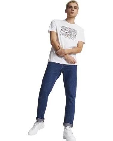 PUMA CAMISETA GRÁFICA DE VERANO PUMA PARA HOMBRE BLANCO