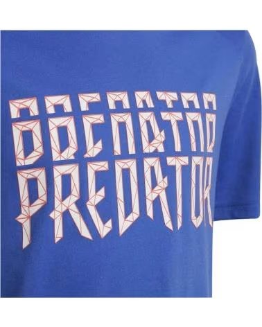 girl and boy Zapatillas deporte ADIDAS KIDS ADIDAS PREDATOR TEE JUNIOR BLUE T-SHIRT AZUL