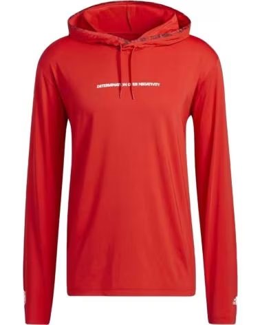 ADIDAS FELPA CON CAPPUCCIO ADIDAS DM LW PO DA UOMO - ROSSA ROJO