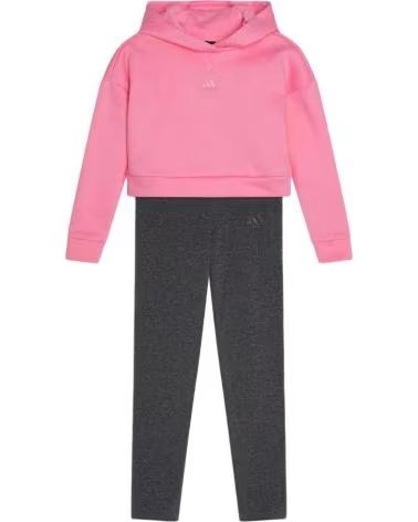 ADIDAS TUTA SPORTIVA ADIDAS G HOOD FL TS ROSA