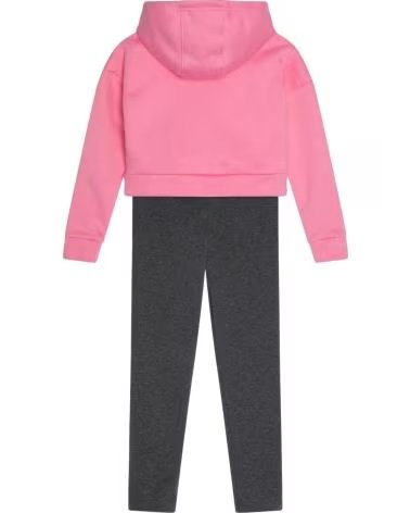 ADIDAS TUTA SPORTIVA ADIDAS G HOOD FL TS ROSA