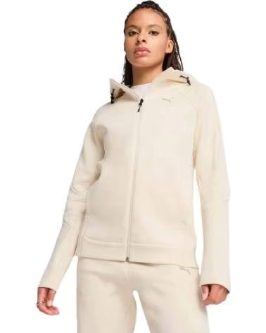 PUMA FELPA CON CAPPUCCIO PUMA EVOSTRIPE FULL-ZIP BEIGE BEIG