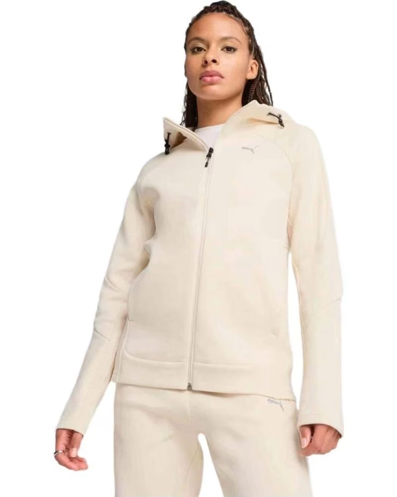 PUMA FELPA CON CAPPUCCIO PUMA EVOSTRIPE FULL-ZIP BEIGE BEIG