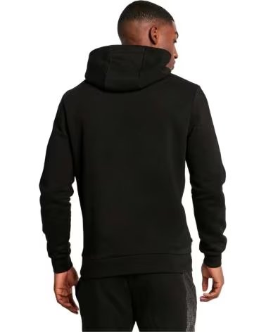 11 DEGREES FELPA CON CAPPUCCIO 11 DEGREES MIXED FABRIC PULLOVER NERA NEGRO