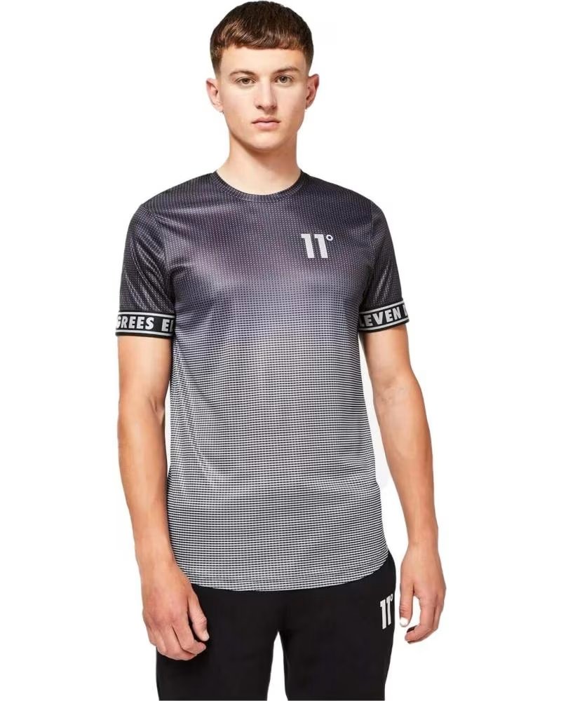 11 DEGREES GEO FADE MUSCLE FIT T-SHIRT BLACK 11 DEGREES NEGRO