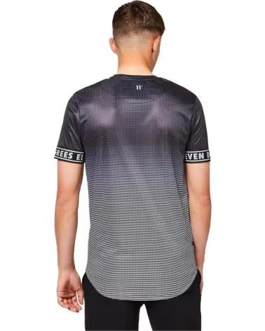 11 DEGREES GEO FADE MUSCLE FIT T-SHIRT BLACK 11 DEGREES NEGRO