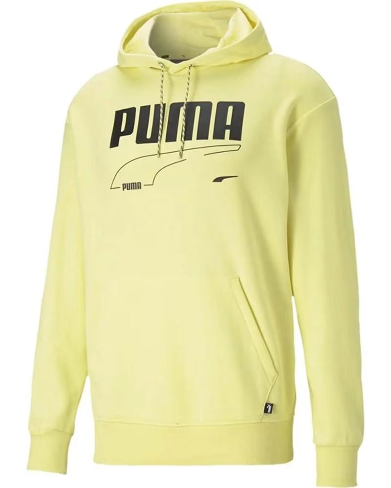 PUMA FELPA CON CAPPUCCIO PUMA REBEL HOODIE TR DA UOMO AMARILLO