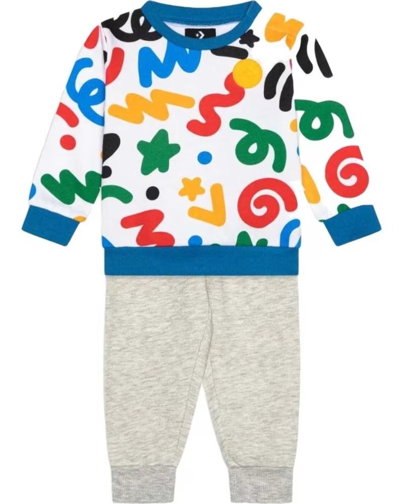 CONVERSE CONJUNTO CONVERSE INFANTIL UNISSEX ESTAMPADO BLANCO