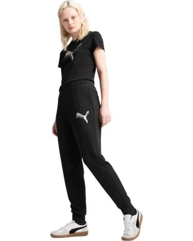 PUMA PUMA ESS METALLIC TEE WOMEN´S BLACK T-SHIRT NEGRO