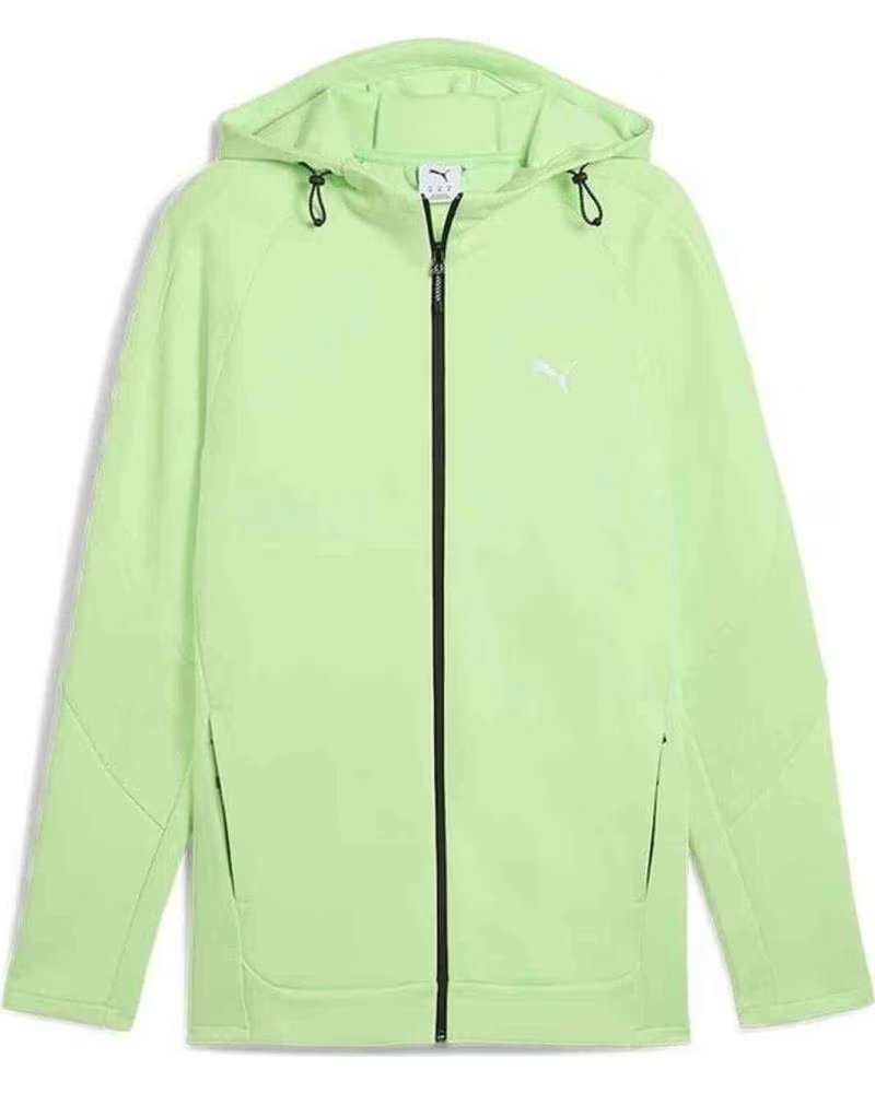 PUMA MOLETOM COM CAPUZ PUMA EVOSTRIPE FULL-ZIP MASCULINO VERDE