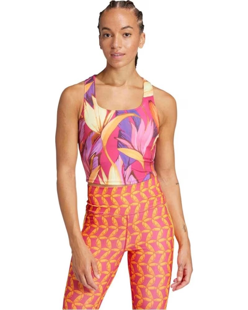ADIDAS T-SHIRT SPORTIVA ADIDAS DONNA STAMPA FLOREALE BOPINK-SPRYEL-LUCFUC