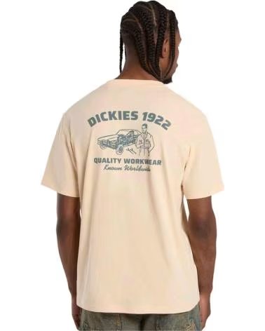 DICKIES T-SHIRT DICKIES A MANICHE CORTE DA UOMO BEIGE