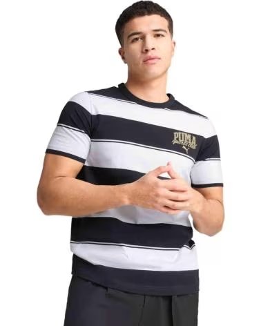 PUMA CAMISETA DE RAYAS PUMA CLASS STRIPE AOP BLANCO