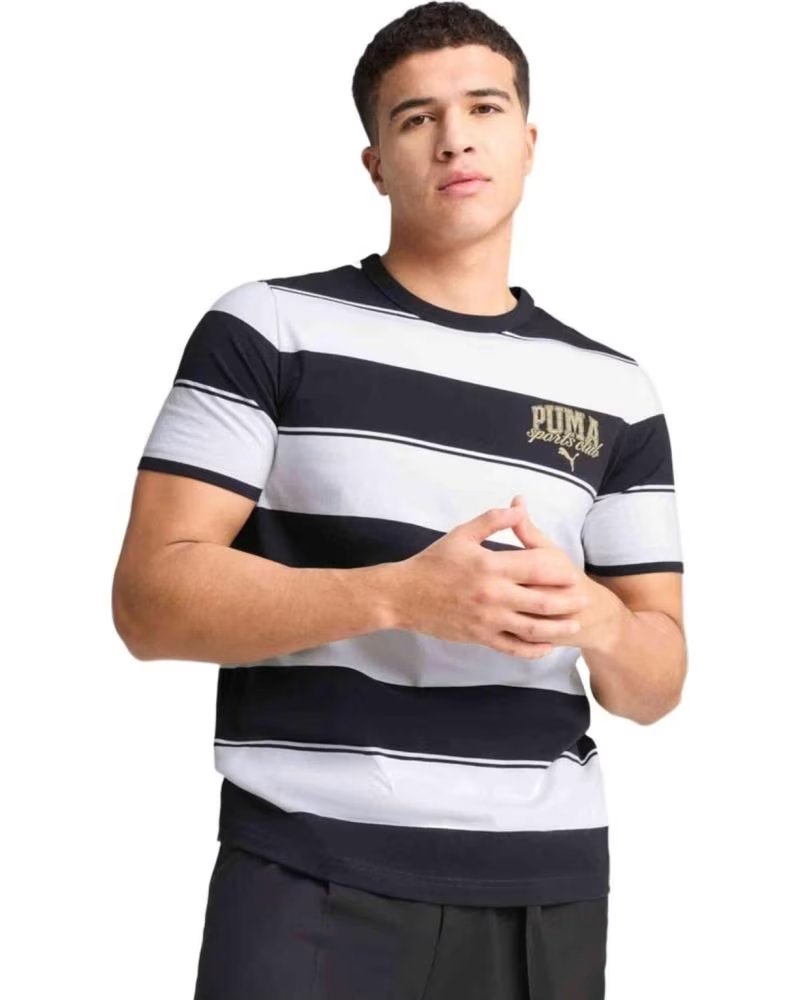 PUMA CAMISETA DE RAYAS PUMA CLASS STRIPE AOP BLANCO