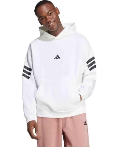 ADIDAS SWEAT À CAPUCHE FUTURE ICONS 3-STRIPES ADIDAS POUR HOMME BLANCO