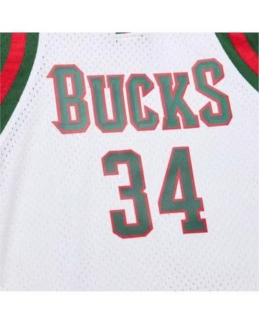 MITCHELL  NESS MITCHELL & NESS BASKETBALLTRIKOT BUCKS GIANNIS ANTETOKOUNMPO #34 HERREN WEISS BLANCO