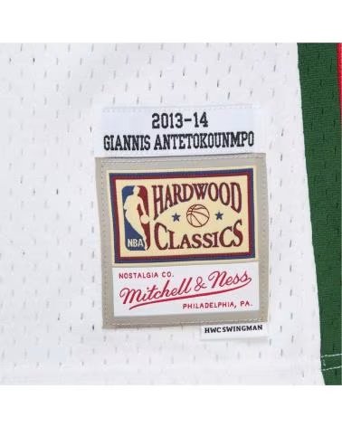 MITCHELL  NESS MITCHELL & NESS BASKETBALLTRIKOT BUCKS GIANNIS ANTETOKOUNMPO #34 HERREN WEISS BLANCO