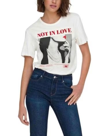 ONLY CAMISETA DE MANGA CORTA ONLY ´NOT IN LOVE´ PARA MUJER BLANCO