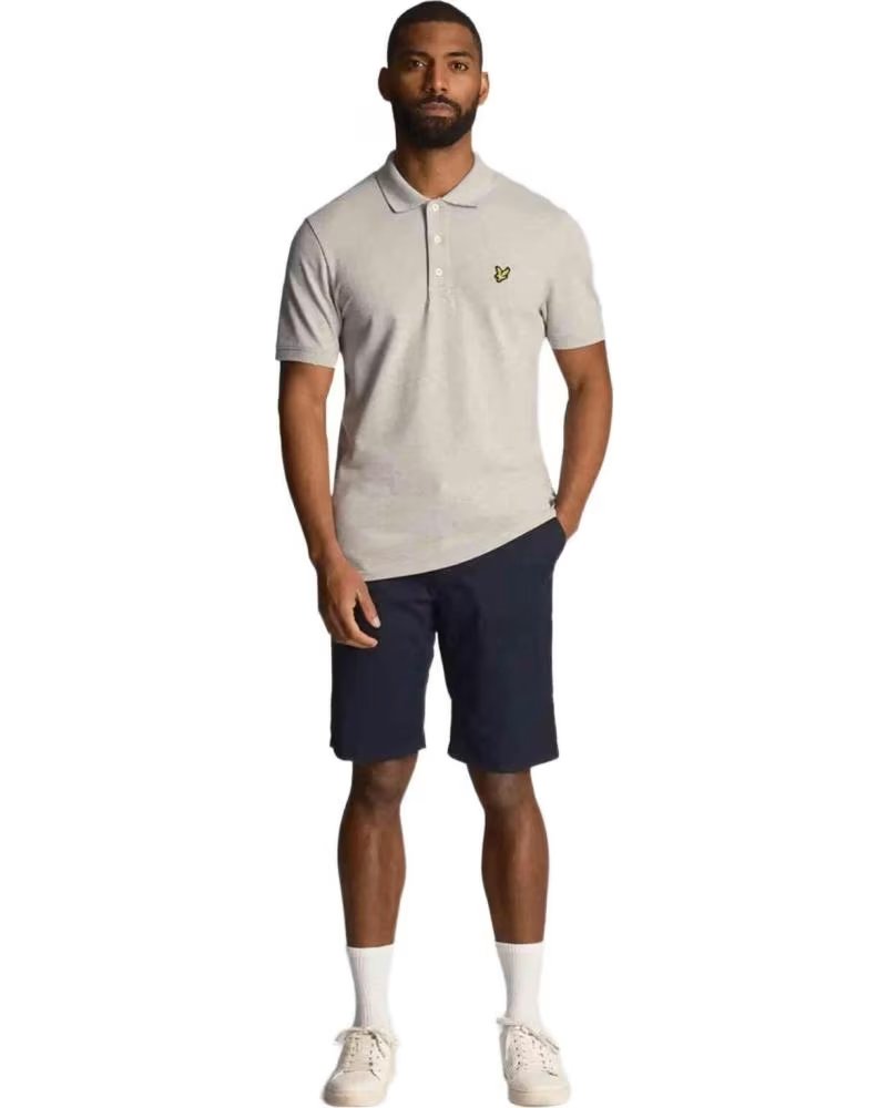 LYLEL  SCOTT POLO DE ALGODÃO COM LOGÓTIPO BORDADO AZUL