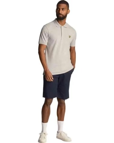 LYLEL  SCOTT POLO DE ALGODÃO COM LOGÓTIPO BORDADO AZUL