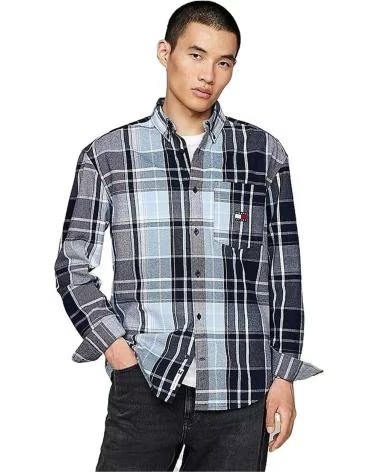 TOMMY JEANS CAMICIA A QUADRI TOMMY JEANS DA UOMO AZUL