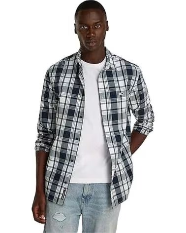 TOMMY JEANS TOMMY JEANS KARIERTES HEMD FÜR HERREN AZUL