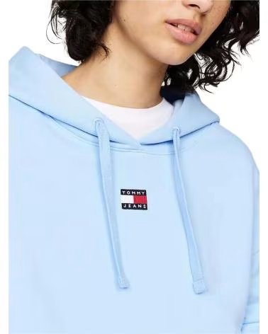TOMMY JEANS SUDADERA CON CAPUCHA TOMMY JEANS PARA MUJER AZUL