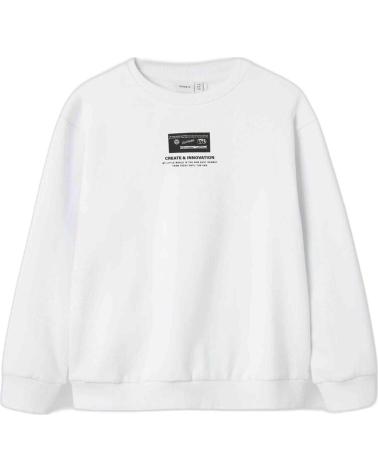 NAME IT SUDADERA UNISEX INFANTIL NAME IT BLANCA CON ESTAMPADO BLANCO