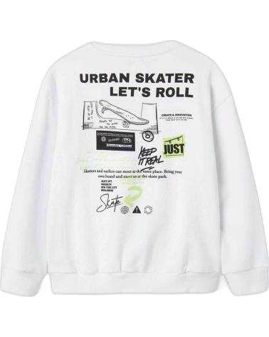 NAME IT SUDADERA UNISEX INFANTIL NAME IT BLANCA CON ESTAMPADO BLANCO