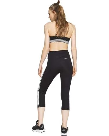 ADIDAS LEGGINGS ADIDAS 3 STRISCE DONNA NEGRO
