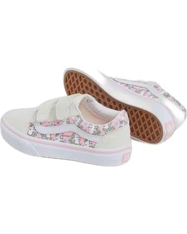 VANS OFF THE WALL VANS OLD SKOOL V SNEAKER FÜR MÄDCHEN MIT KLETTVERSCHLUSS BEIGE