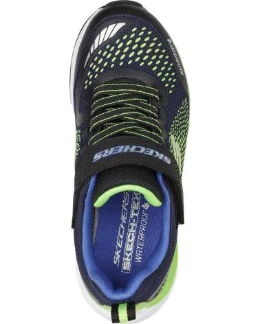 SKECHERS BASKETS SKECHERS POUR GARÇON NOIRES AVEC DÉTAILS LIME NEGRO