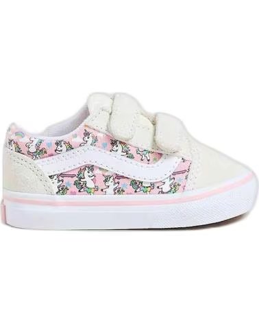 VANS OFF THE WALL SCARPE VANS OLD SKOOL V PER NEONATI CON STAMPA FLOREALE BEIGE