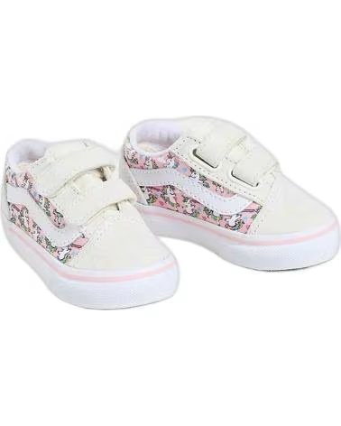 VANS OFF THE WALL VANS OLD SKOOL V SNEAKER FÜR KLEINKINDER MIT BLUMENMUSTER BEIGE