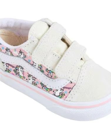 VANS OFF THE WALL VANS OLD SKOOL V SNEAKER FÜR KLEINKINDER MIT BLUMENMUSTER BEIGE