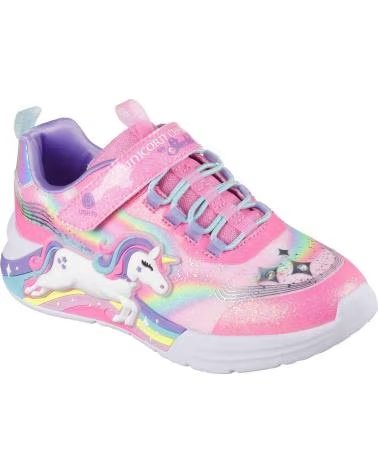 SKECHERS ZAPATILLAS EN PARA NINAS ROSA