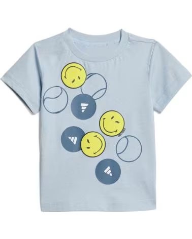 ADIDAS TUTA SPORTIVA ADIDAS PER BAMBINO BLU CON STAMPA SMILEY AZUL