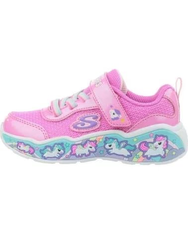 SKECHERS SCARPE DA GINNASTICA SKECHERS BAMBINA ROSA CON LUCI ROSA