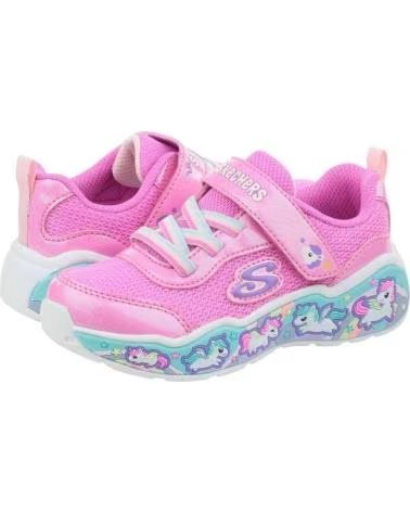 SKECHERS SCARPE DA GINNASTICA SKECHERS BAMBINA ROSA CON LUCI ROSA