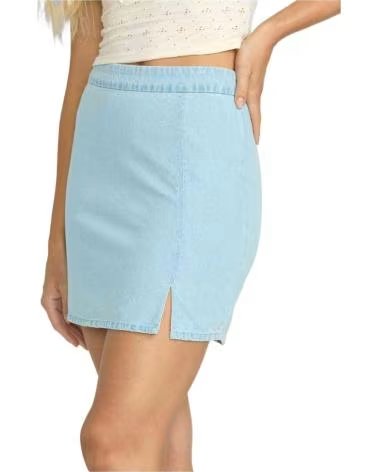 BILLABONG BILLABONG WOMEN´S HIGH-WAISTED DENIM MINI SKIRT AZUL