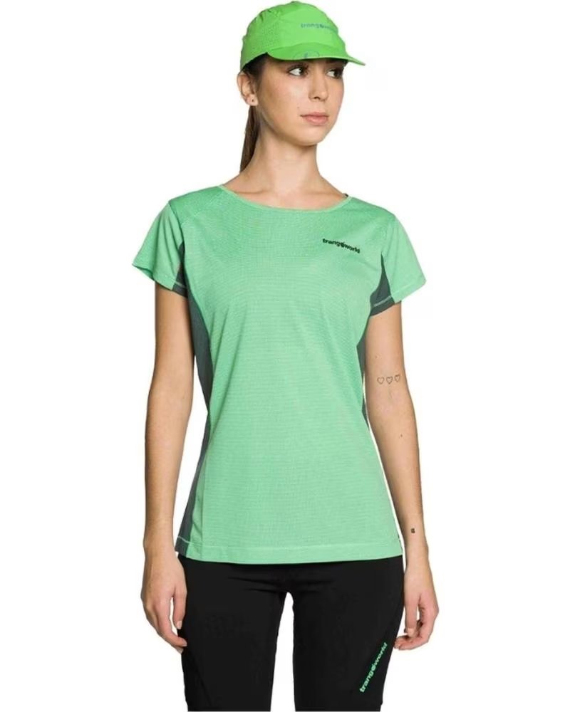 TRANGOWORLD CAMISETA DE MANGA CORTA EN PARA MUJER VERDE