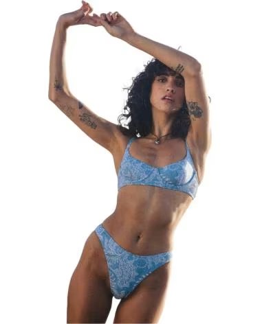 BILLABONG BILLABONG WOMEN´S BLUE BIKINI TOP WITH FLORAL PRINT AZUL
