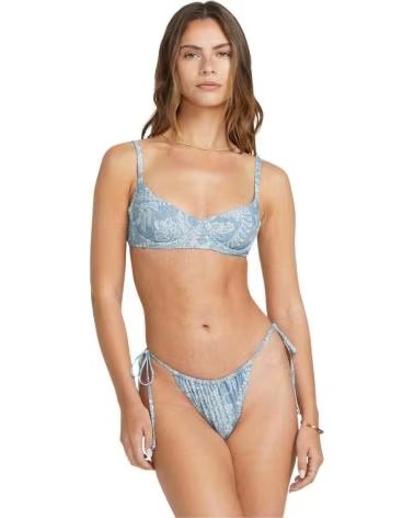 BILLABONG BILLABONG WOMEN´S BLUE BIKINI TOP WITH FLORAL PRINT AZUL