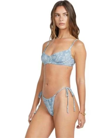 BILLABONG BILLABONG WOMEN´S BLUE BIKINI TOP WITH FLORAL PRINT AZUL