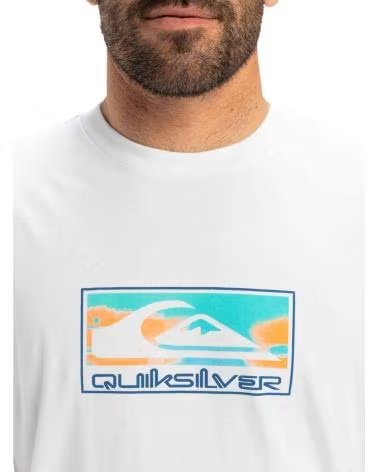 QUIKSILVER QUIKSILVER GRADIENT BOX SHORT SLEEVE T-SHIRT FOR MEN BLANCO